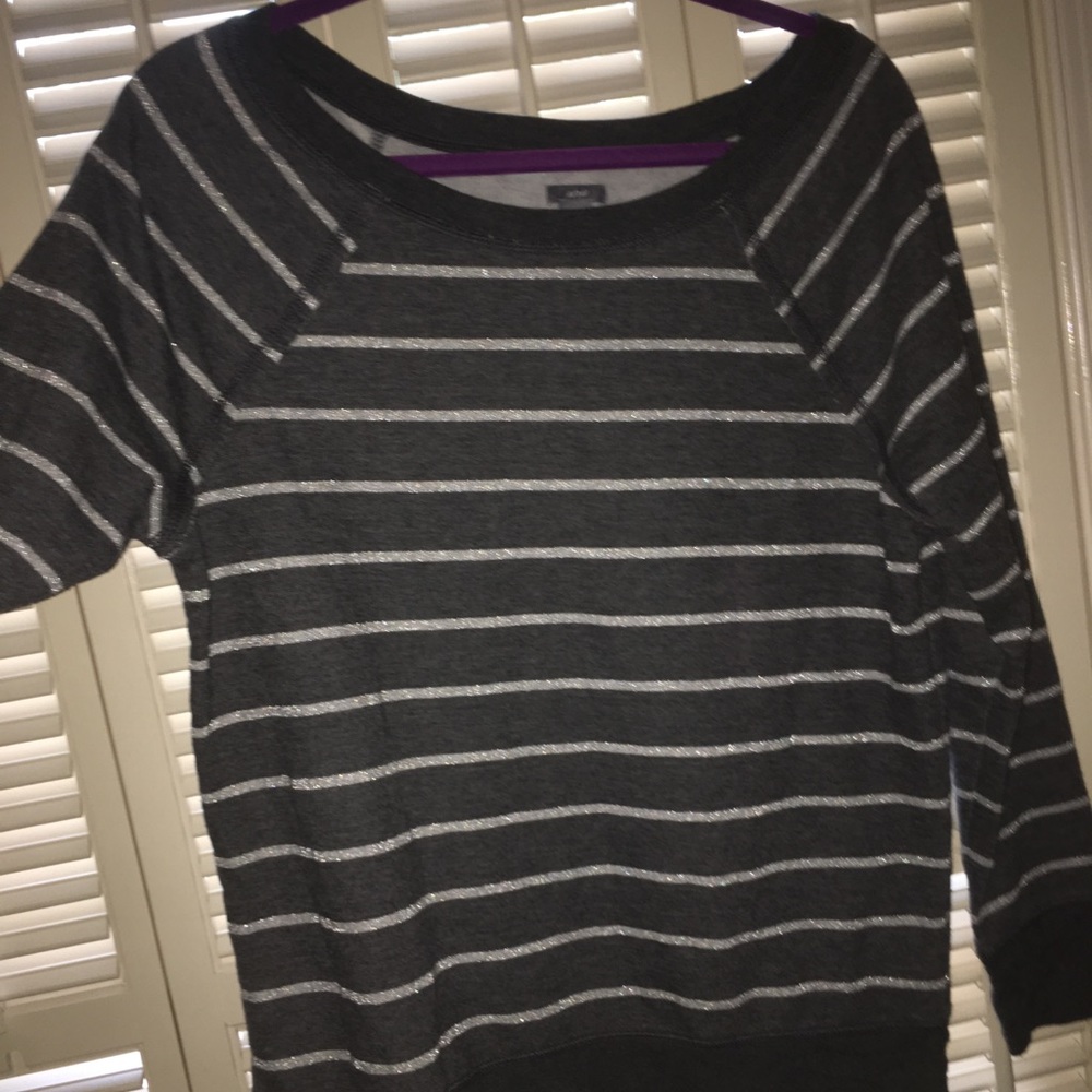 Grey & silver striped jumper